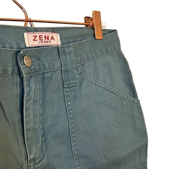Zena Jeans High Rise Cotton Bermuda Chino Shorts Green Size 4 - Picture 5 of 6